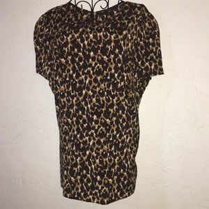 ANN TAYLOR SILK Short Sleeve Blouse
